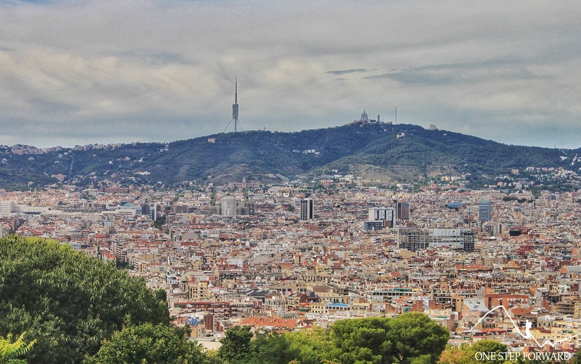 Wzgórze Montjuic - widok na miasto