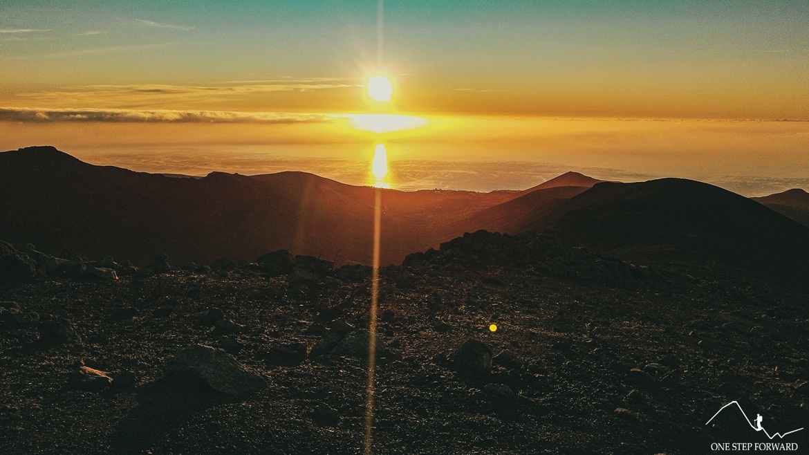 Wschód słońca - Pico de la Zarza, Fuerteventura